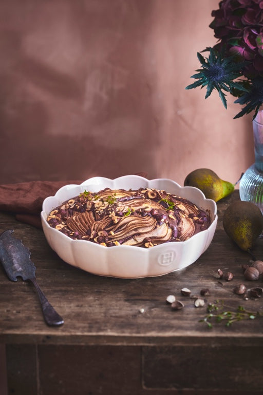 Emile Henry Madeleine Schaal rond gegolfd - Ø270mm - H 65mm - Argile