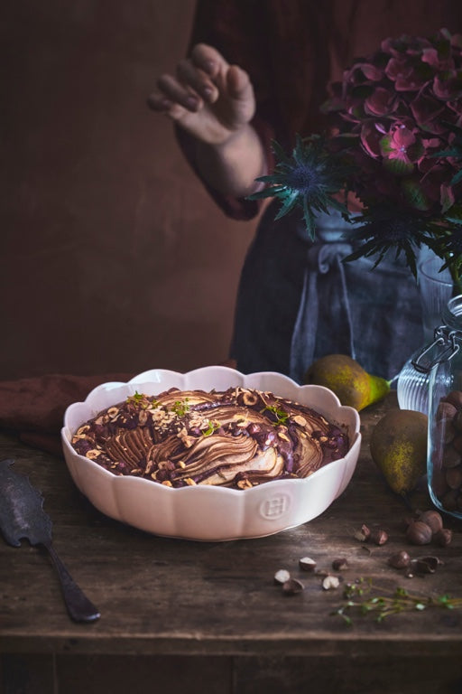 Emile Henry Madeleine Schaal rond gegolfd - Ø270mm - H 65mm - Argile