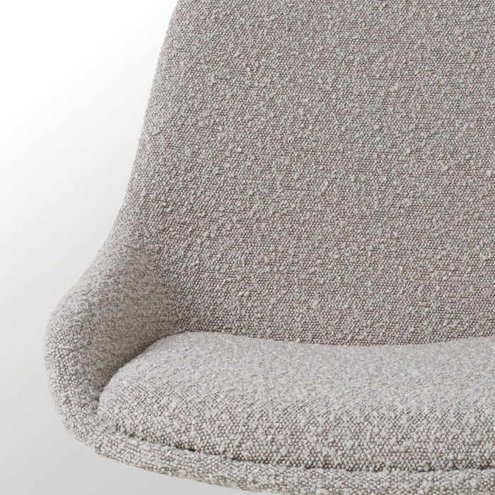 Nolon Nena-Isa Eetkamerstoel Bouclé Taupe - Stof - Walnoot Poten