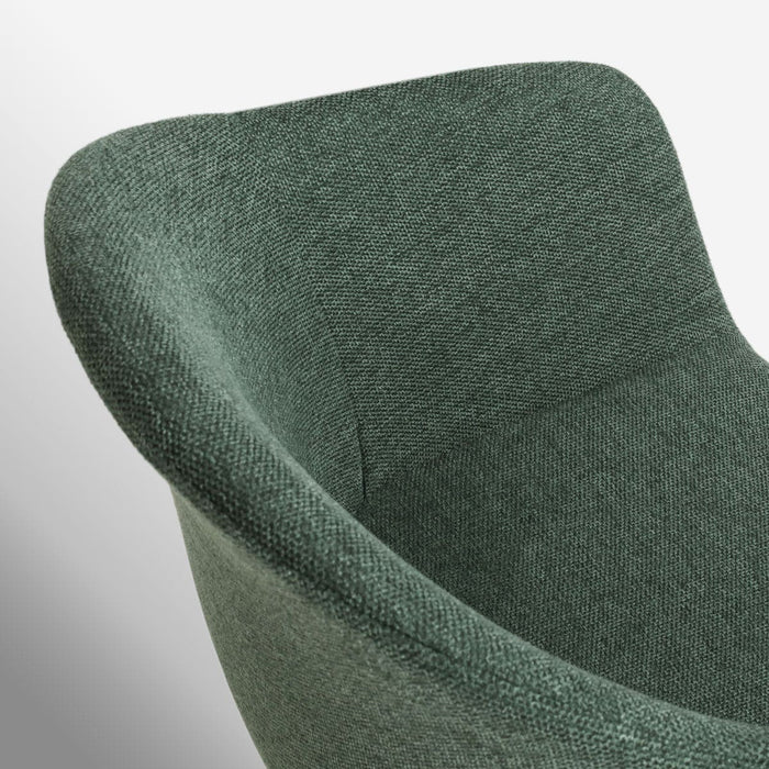 Nolon Nena-Otis Eetkamerstoel Donkergroen - met Armleuning - Walnoot