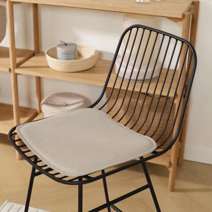 Nolon Pelle Metalen Barkruk Zwart - Met Zitkussen