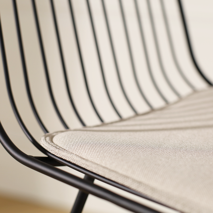 Nolon Pelle Metalen Barkruk Zwart - Met Zitkussen