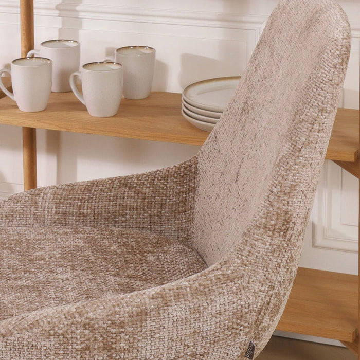 Nolon Nino-Isa Barkruk Bruin - Stof - Zwart Onderstel - 75 cm