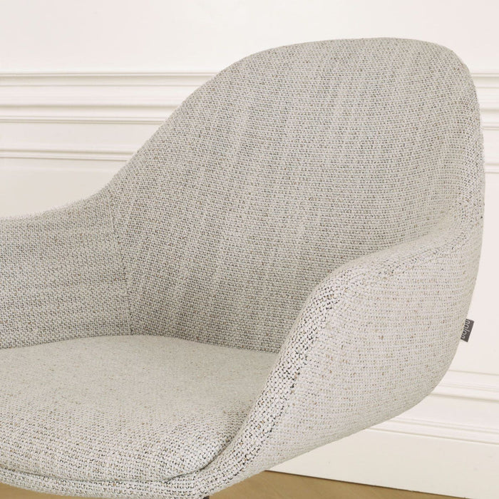 Nolon Nino-Mae Barkruk Beige Gemêleerd - met Armleuning - Wit - 65 cm