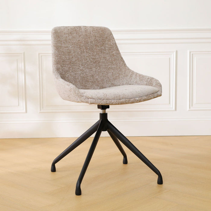 Nolon Nola-Isa Eetkamerstoel Bruin - Draaibaar Zwart Onderstel