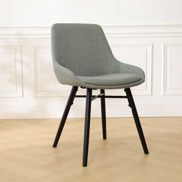 Nolon Nena-Isa Eetkamerstoel Saliegroen - Zwarte Houten Poten