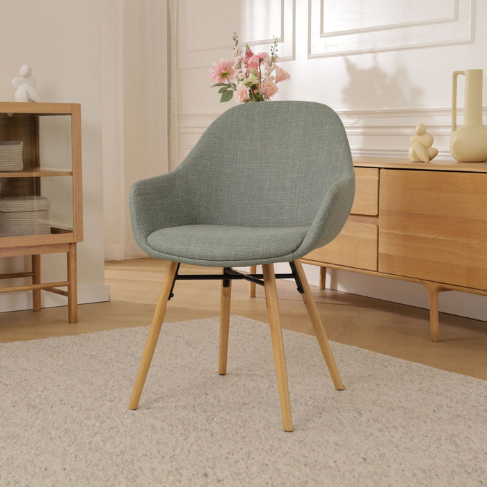 Nolon Nena-Mae Eetkamerstoel Saliegroen - Armleuning - Stof