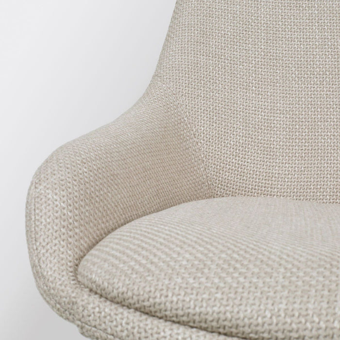 Nolon Nora-Isa Eetkamerstoel Beige - Stof - Zwart Onderstel