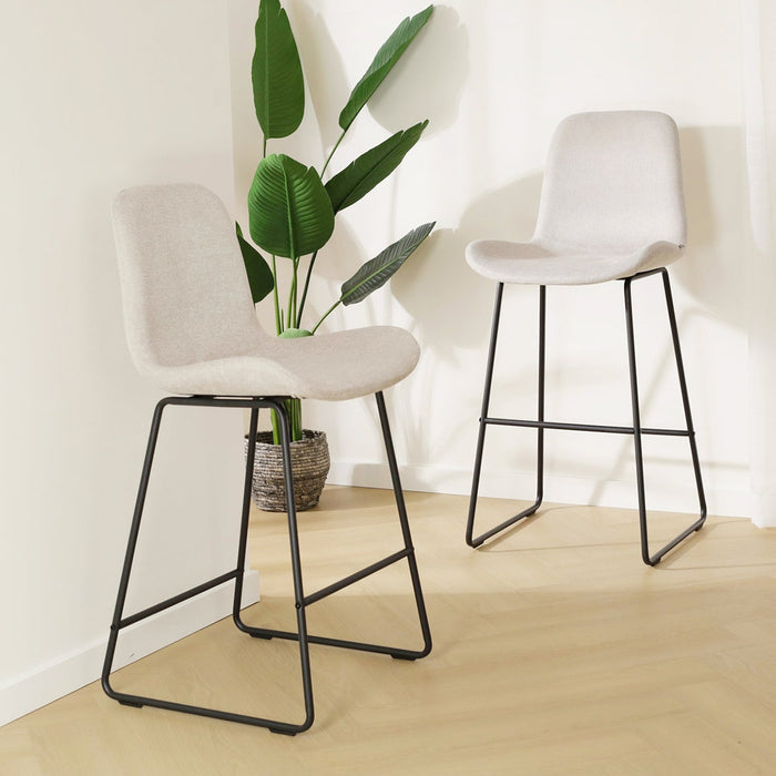 Nolon Nino-Fé Barkruk Beige - Zwart Onderstel - 75 cm