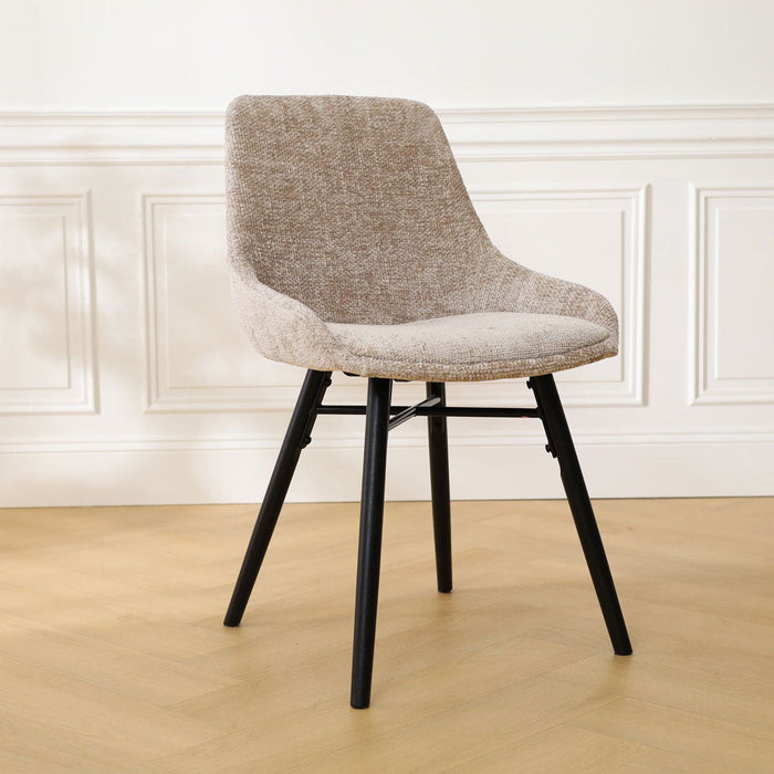 Nolon Nena-Isa Eetkamerstoel Bruin - Zwarte Houten Poten