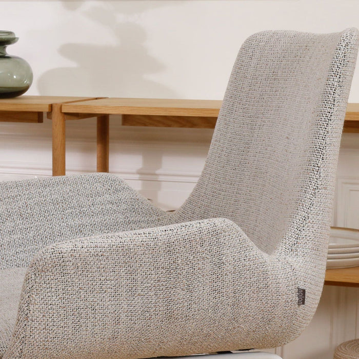 Nolon Nino-Eef Barkruk Beige Gemêleerd - met Armleuning - Wit - 65 cm