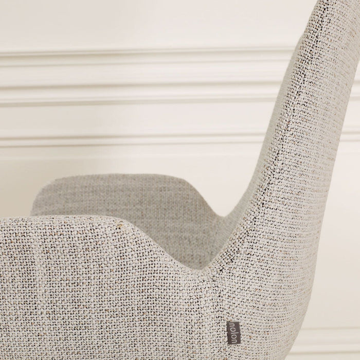 Nolon Nino-Eef Barkruk Beige Gemêleerd - met Armleuning - Zwart - 65