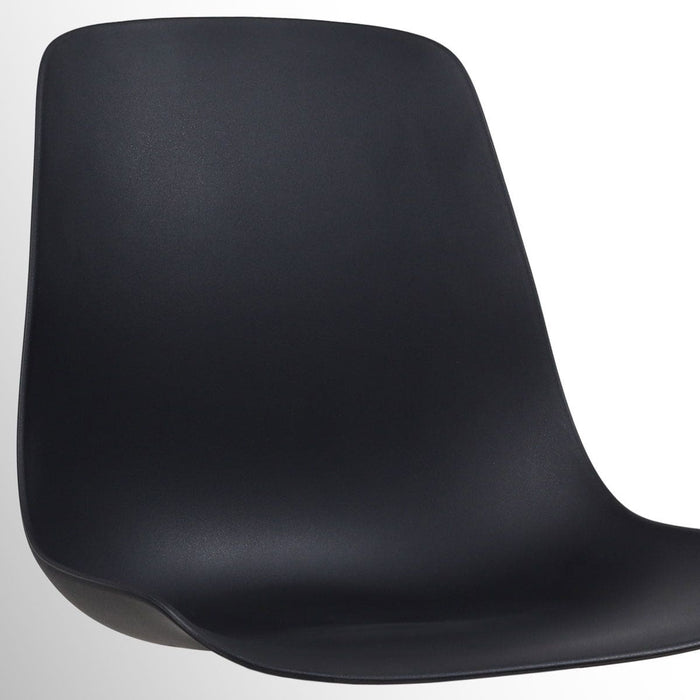 Nolon Nino-Pip barkruk zwart - zwart onderstel - 65 cm - set van 2