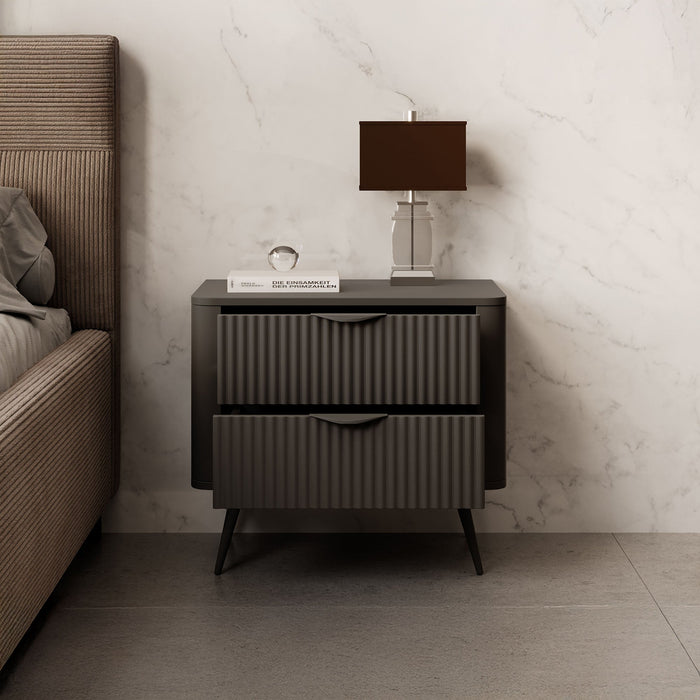 Meubella - Nachtkastje Lima - Zwart - 63 cm