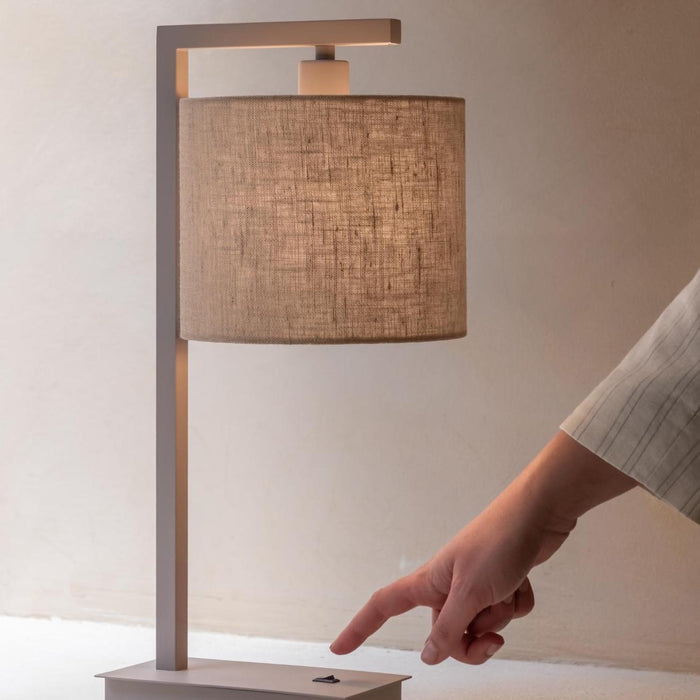 it's about RoMi Boston Tafellamp - Bruin / Dark Linnen