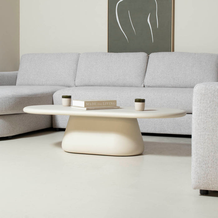 DÉJA Living - Salontafel Composiet Beige - 120x65x39cm - Riva