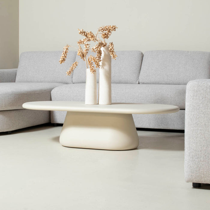 DÉJA Living - Salontafel Composiet Beige - 120x65x39cm - Riva