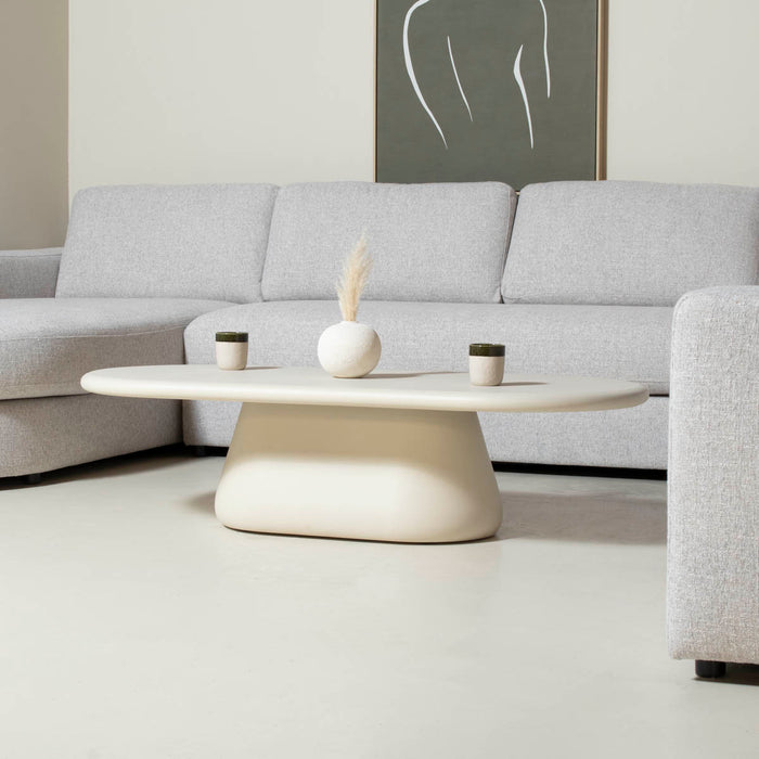 DÉJA Living - Salontafel Composiet Beige - 120x65x39cm - Riva