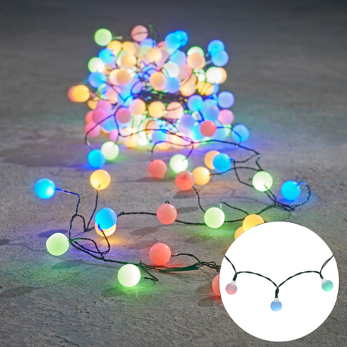 QAZQA Buiten lichtsnoer 7m incl. LED 50-lichts RGBW solar- Festival