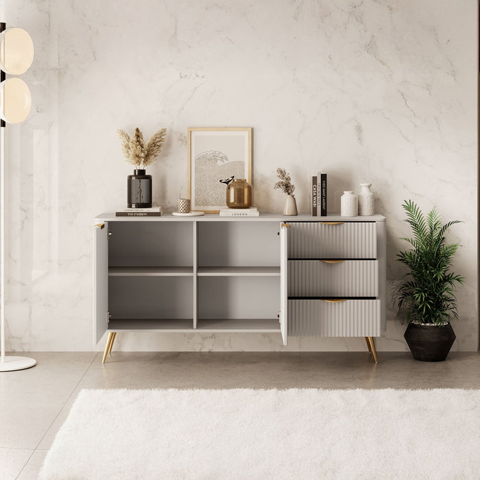 Meubella - Dressoir Lima - Beige - 163 cm