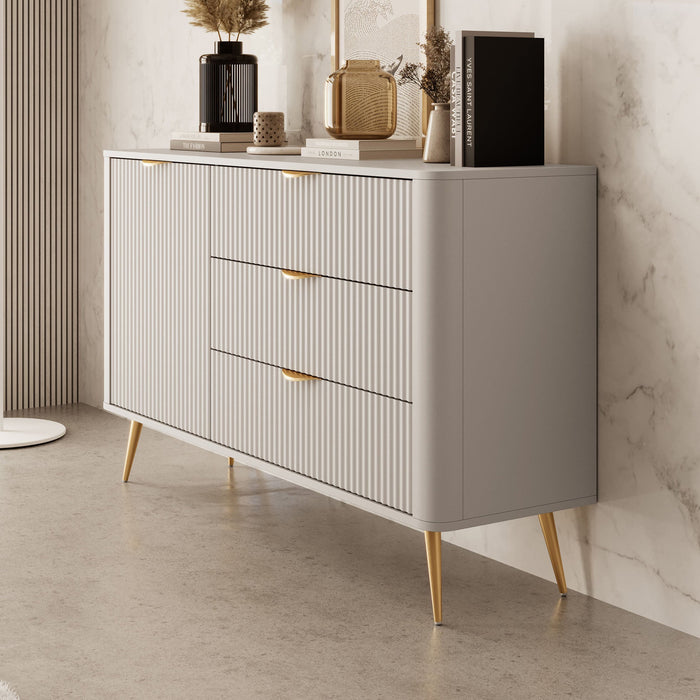 Meubella - Dressoir Lima - Beige - 138 cm