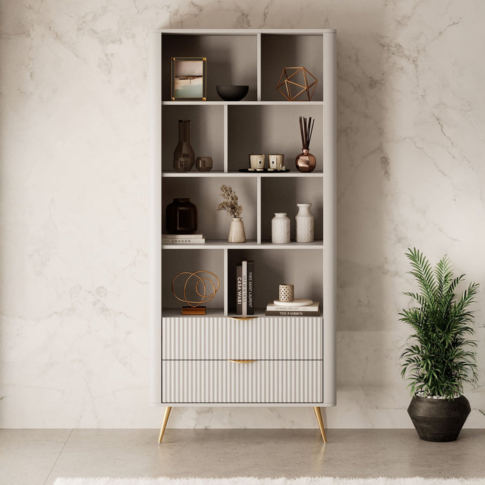 Meubella - Boekenkast Lima - Beige - 88 cm