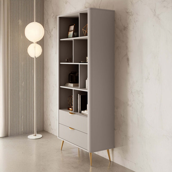 Meubella - Boekenkast Lima - Beige - 88 cm