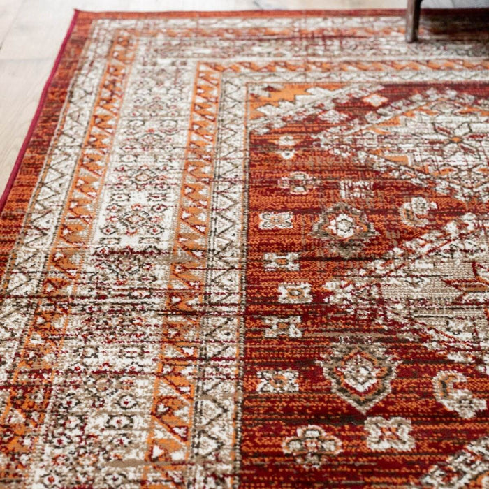 Interieur05 Vintage Vloerkleed Aila Rood|Oranje - 240 x 330 cm