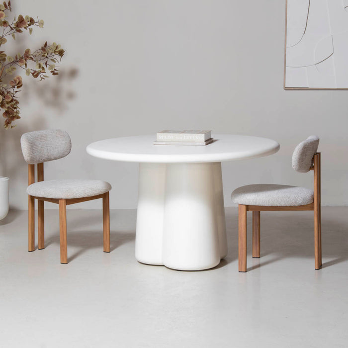 DÉJA Living - Eettafel Wit Eco Composiet - 120x120x77cm - Viga