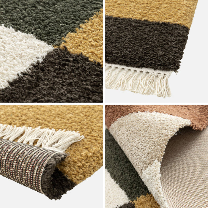 sweeek - Binnentapijt met geometrische patronen, meerkleurig met