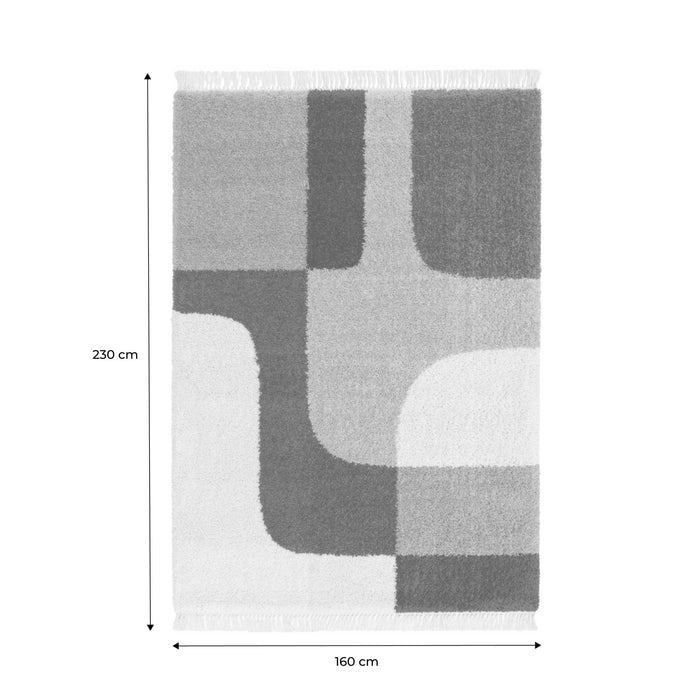 sweeek - Binnentapijt met geometrische patronen, meerkleurig met