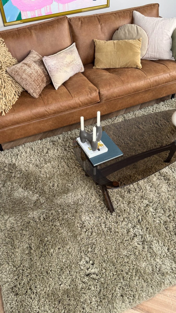 Hoogpolig vloerkleed Pilo groen polyester Interieur05 - 240 x 340 cm