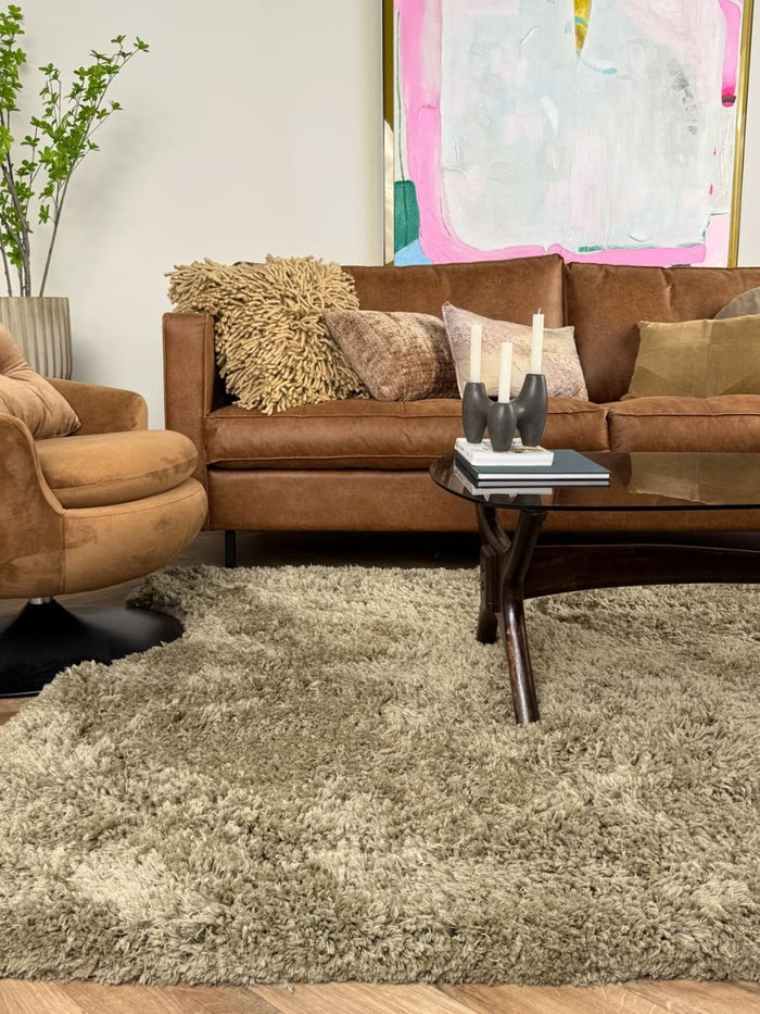 Hoogpolig vloerkleed Pilo groen polyester Interieur05 - 160 x 230 cm