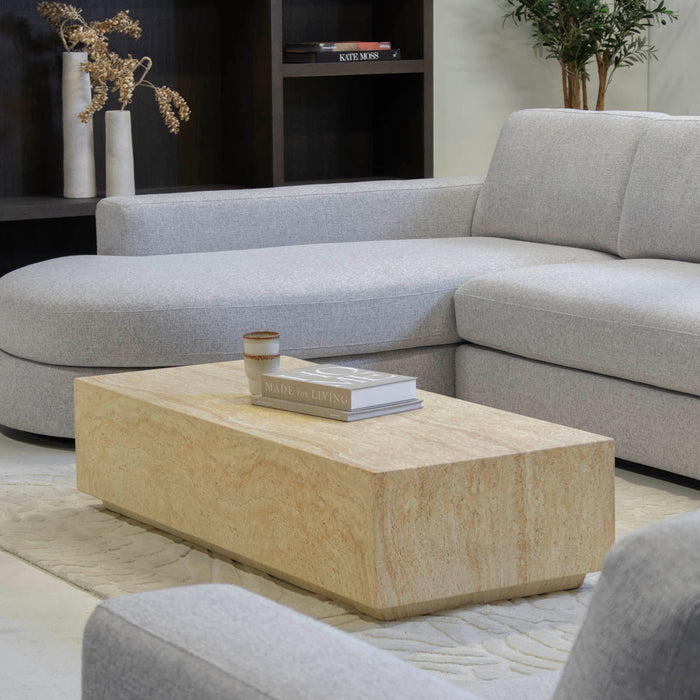 DÉJA Living - Salontafel Lichtbruin Eco Composiet - 140x60x32cm - Ribe