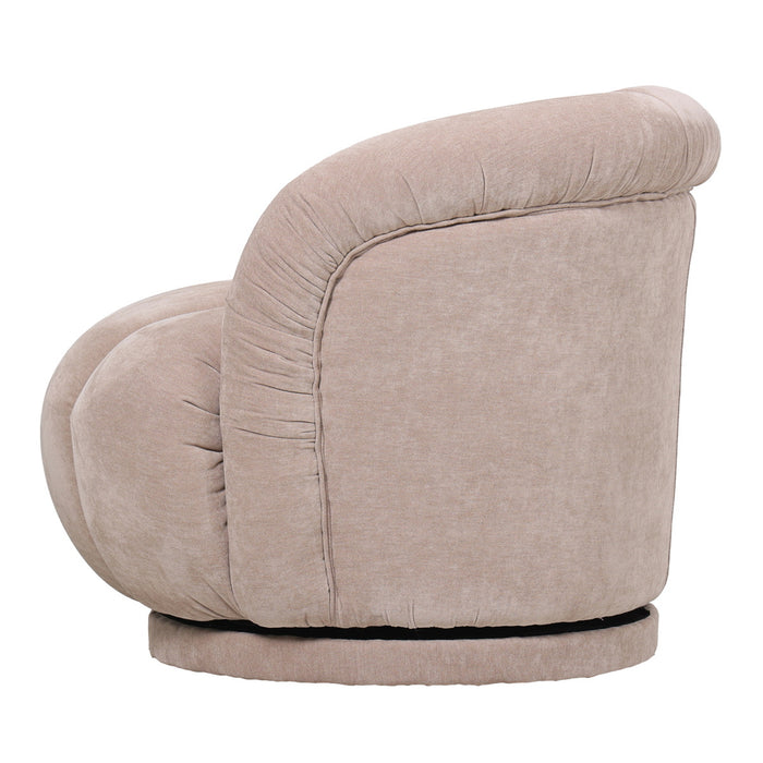 DÉJA Living - Draaifauteuil Taupe Stof - 86x84x70cm - Arby