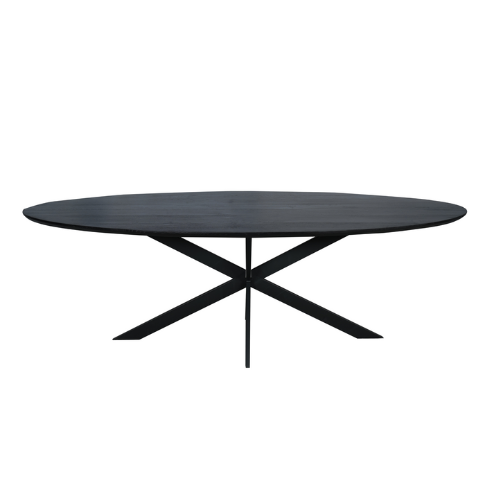 Starfurn Eiken eettafel Ferris | Ovaal 210 cm | Zwart