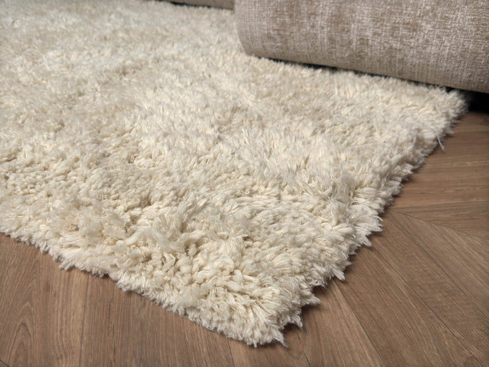 Hoogpolig Vloerkleed Pilo Ivoor Wit Polyester Interieur05