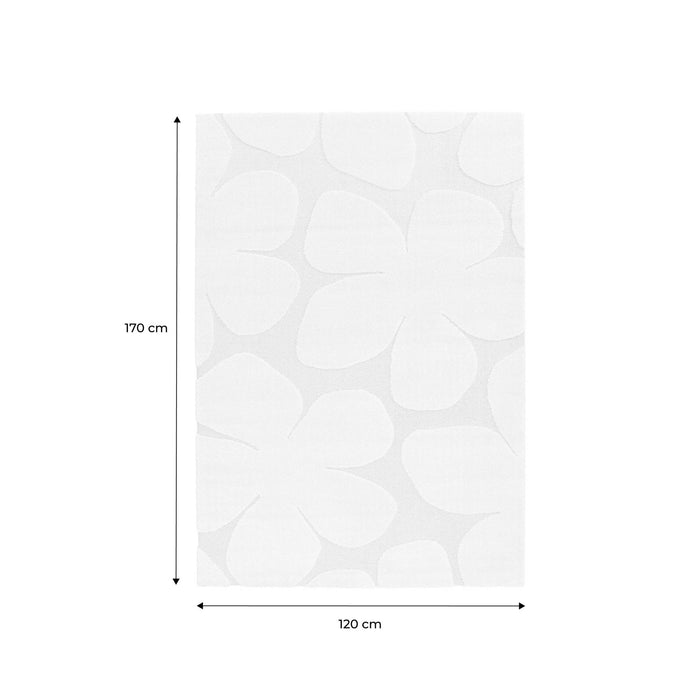 sweeek - Binnentapijt met bloemenpatroon, crème