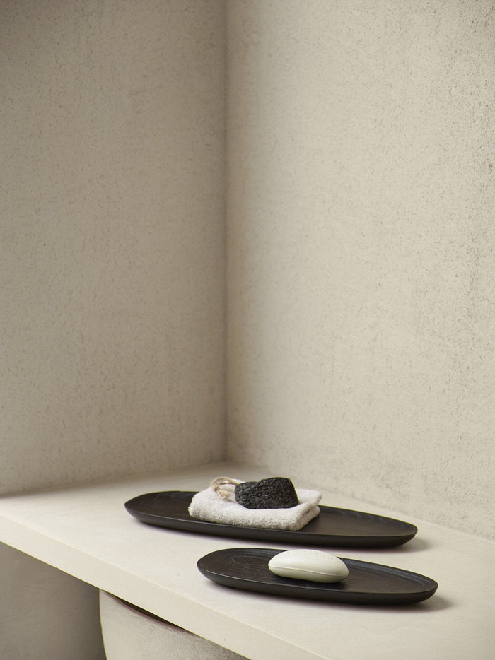 Tray Ovaal Cole Black | Zwart | Hout
