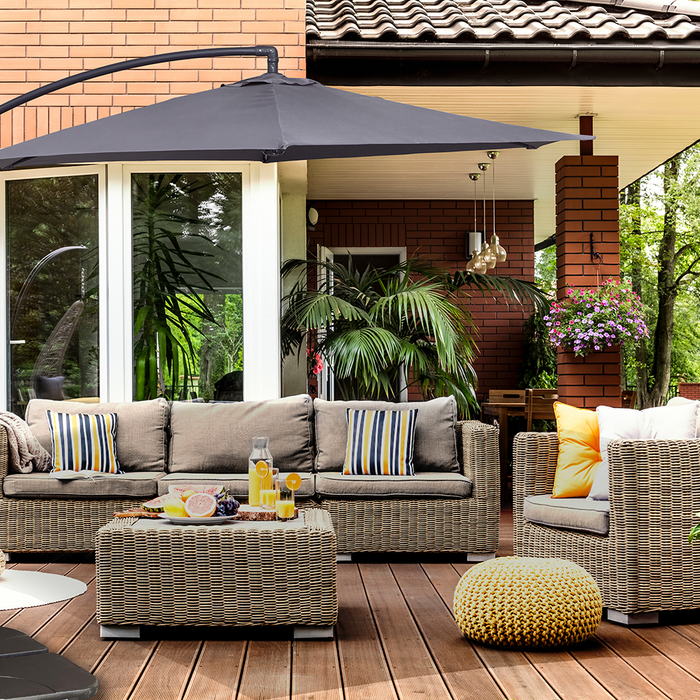 Homra Alpha Deluxe zweefparasol - Ø300 cm - incl. vulbare tegels
