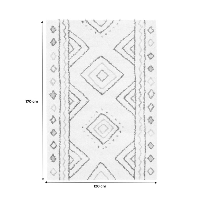 sweeek - Binnentapijt met Berbermotief crème, blauw en oranje