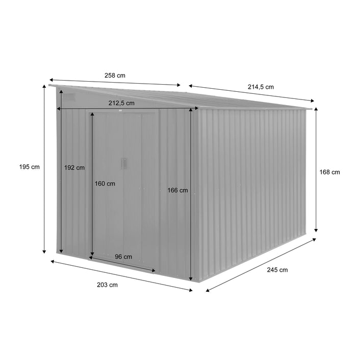sweeek - Stalen tuinberging 5,5m² met verankeringskit