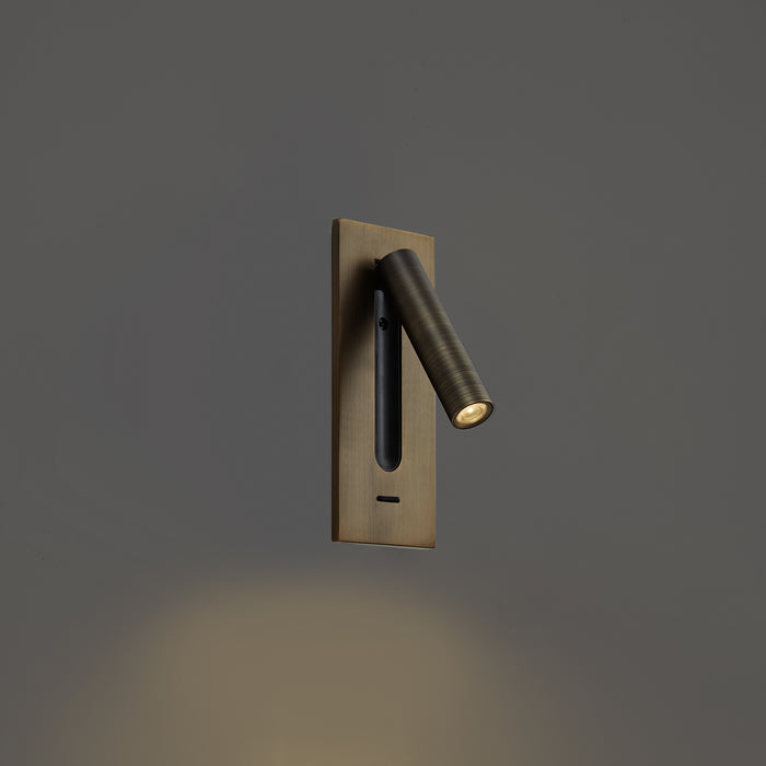 QAZQA Moderne wandlamp donkerbrons incl. LED - Plaza