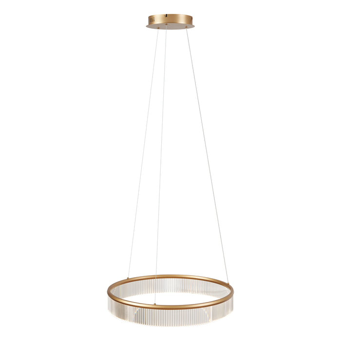 QAZQA Moderne hanglamp messing 59cm incl. LED 3-staps dimbaar -