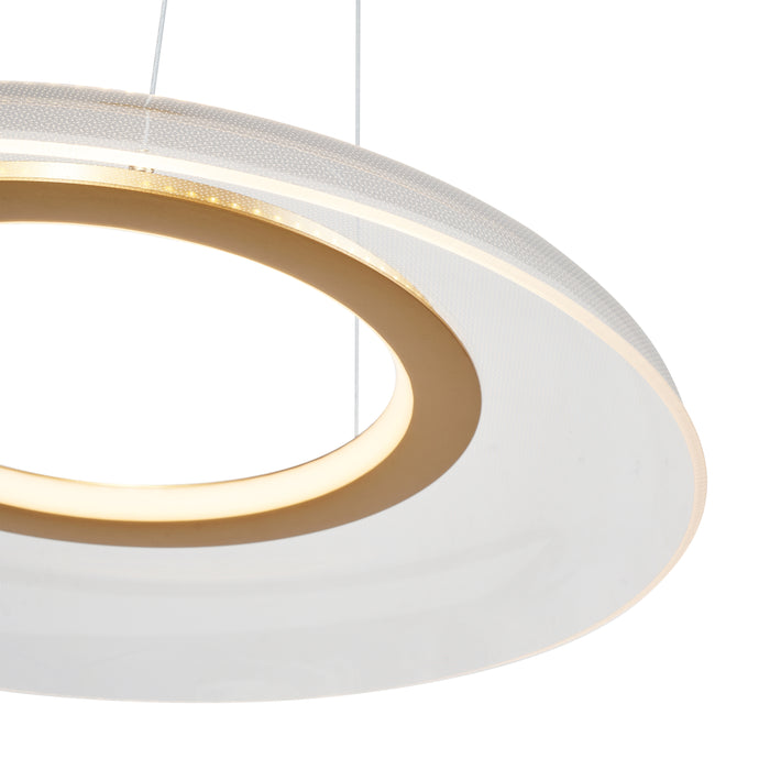 QAZQA Design hanglamp goud en transparant 3-staps dimbaar - Scacrylic