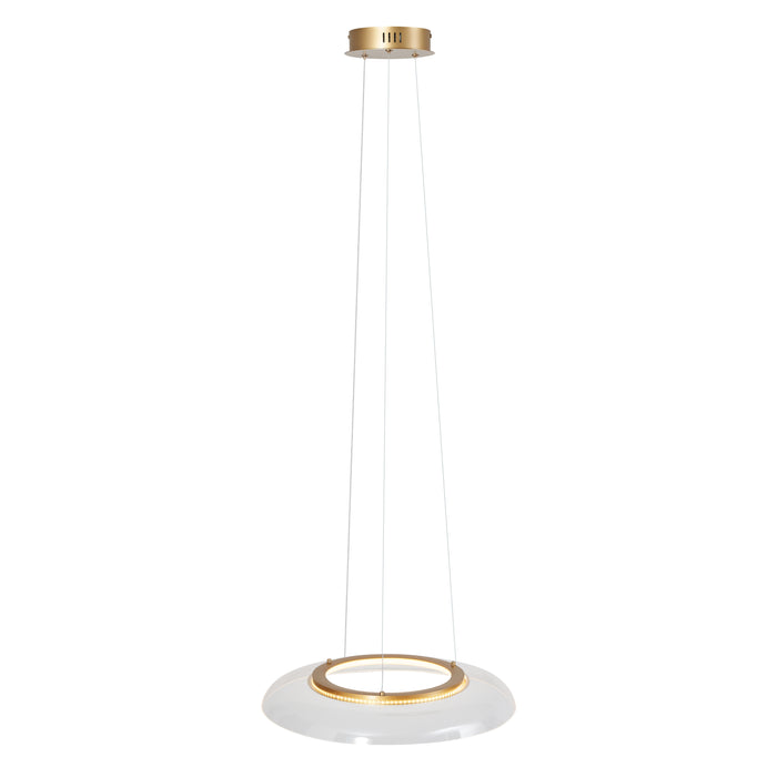 QAZQA Design hanglamp goud en transparant 3-staps dimbaar - Scacrylic