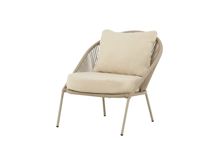 Rebellenclub Cannella Loungestoel - Set van 2 - Beige