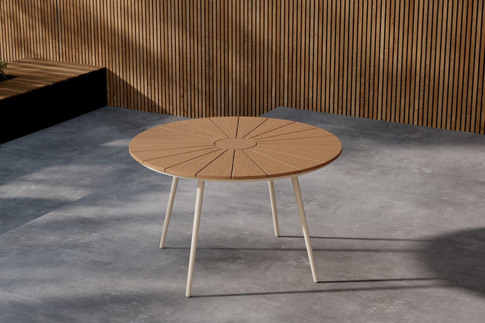 Rebellenclub Nella Tuintafel - ø120cm - Beige