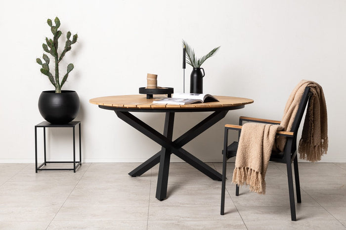 Rebellenclub Tonga Tuintafel - ¿140 cm - Zwart