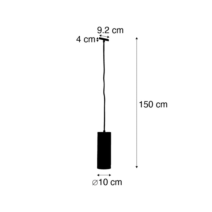 QAZQA Design hanglamp donkerbrons incl. rail adapter 1-fase -